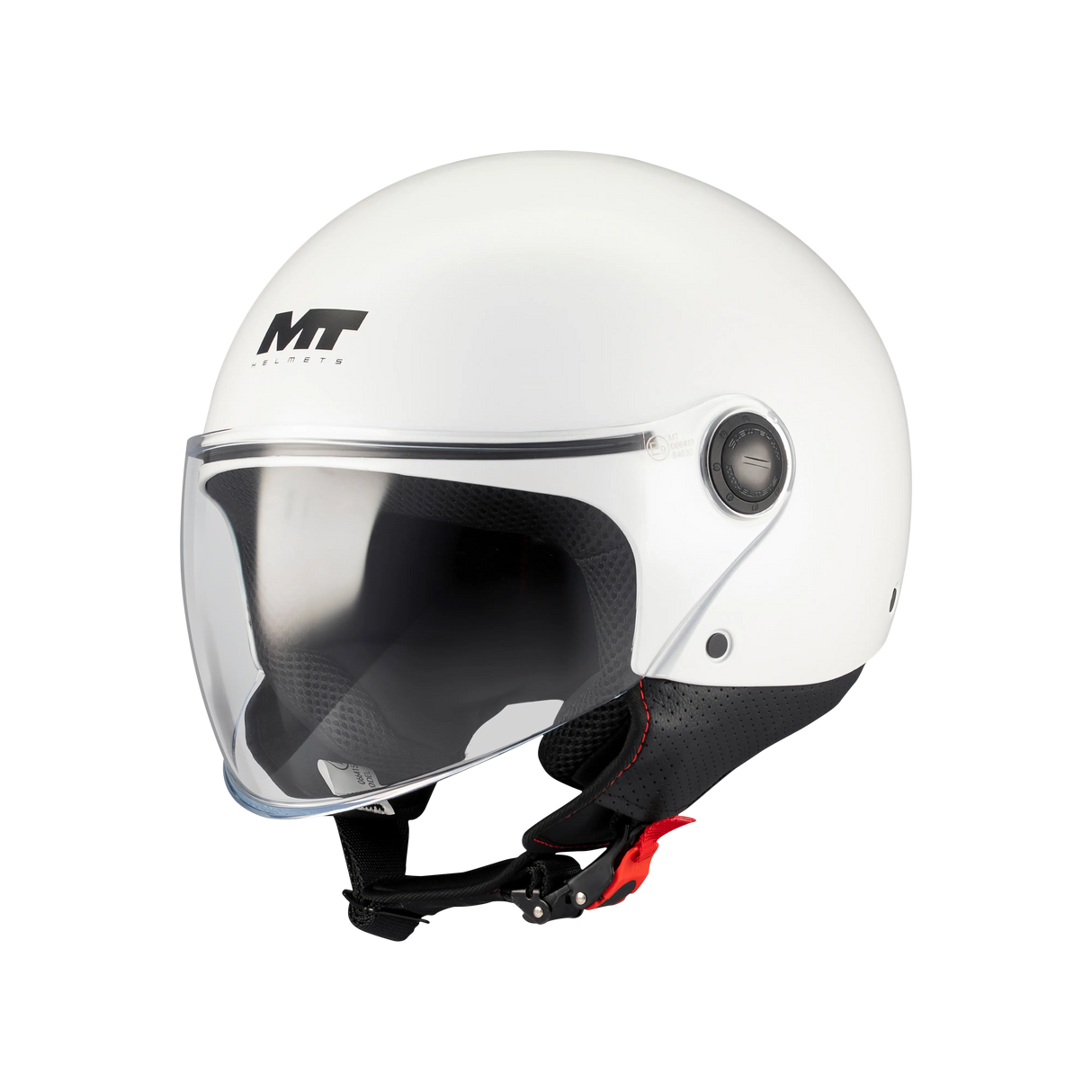 MT OF501 Street S Puree A1 Gloss White Open Face Helmet