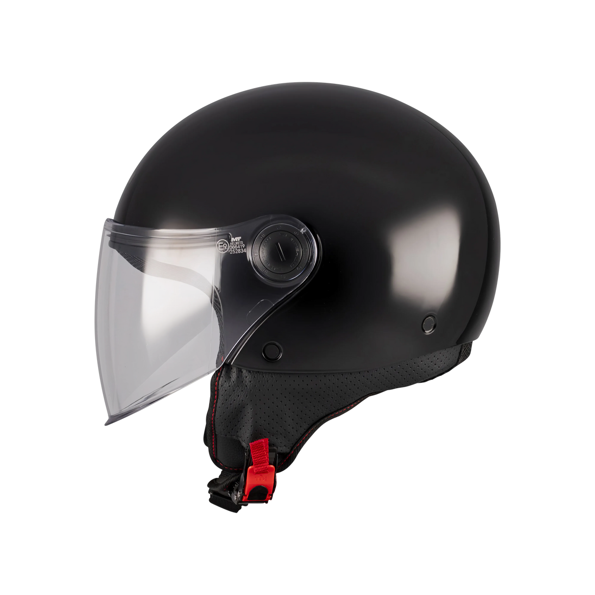 MT OF501 Street S Puree A1 Gloss Black Open Face Helmet