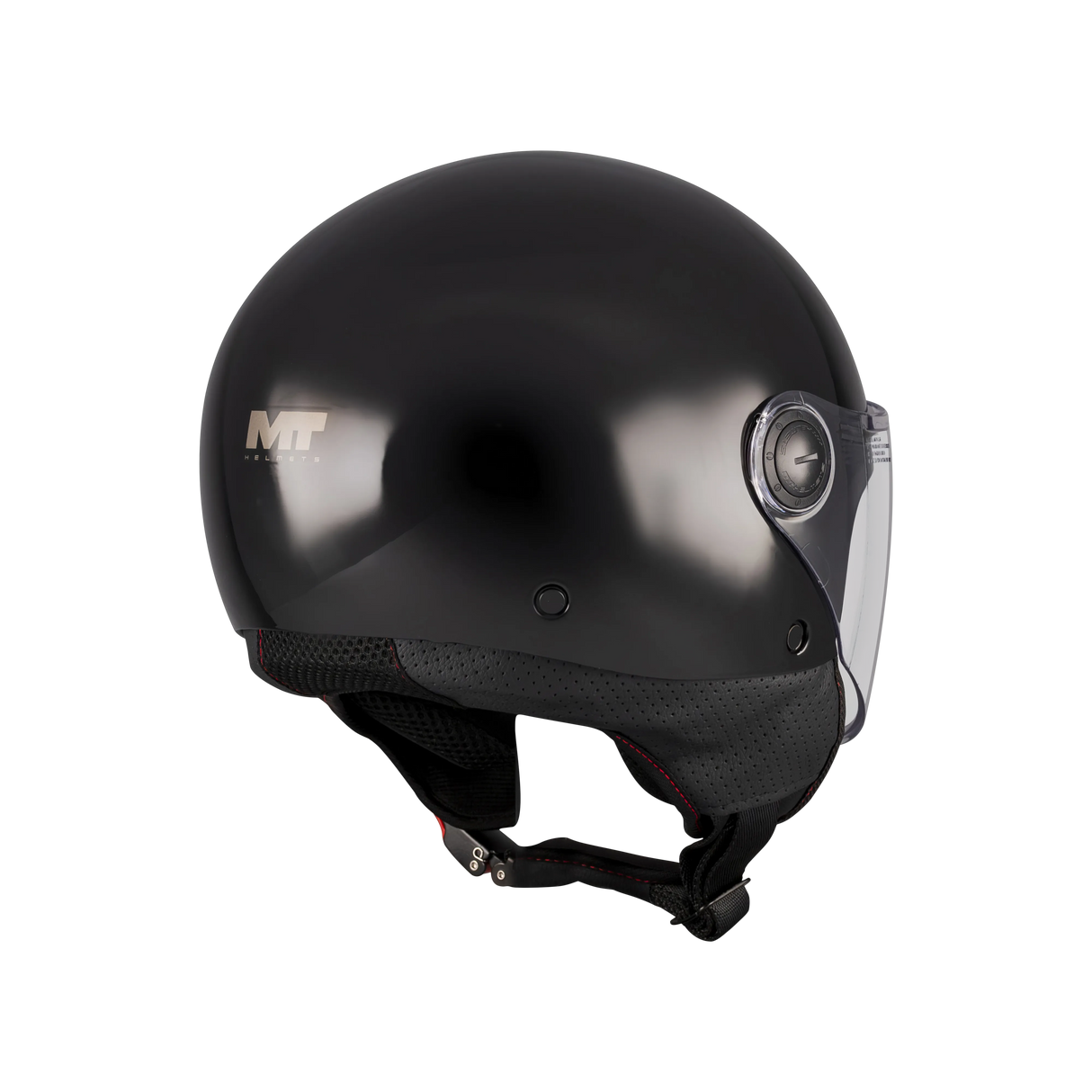MT OF501 Street S Puree A1 Gloss Black Open Face Helmet