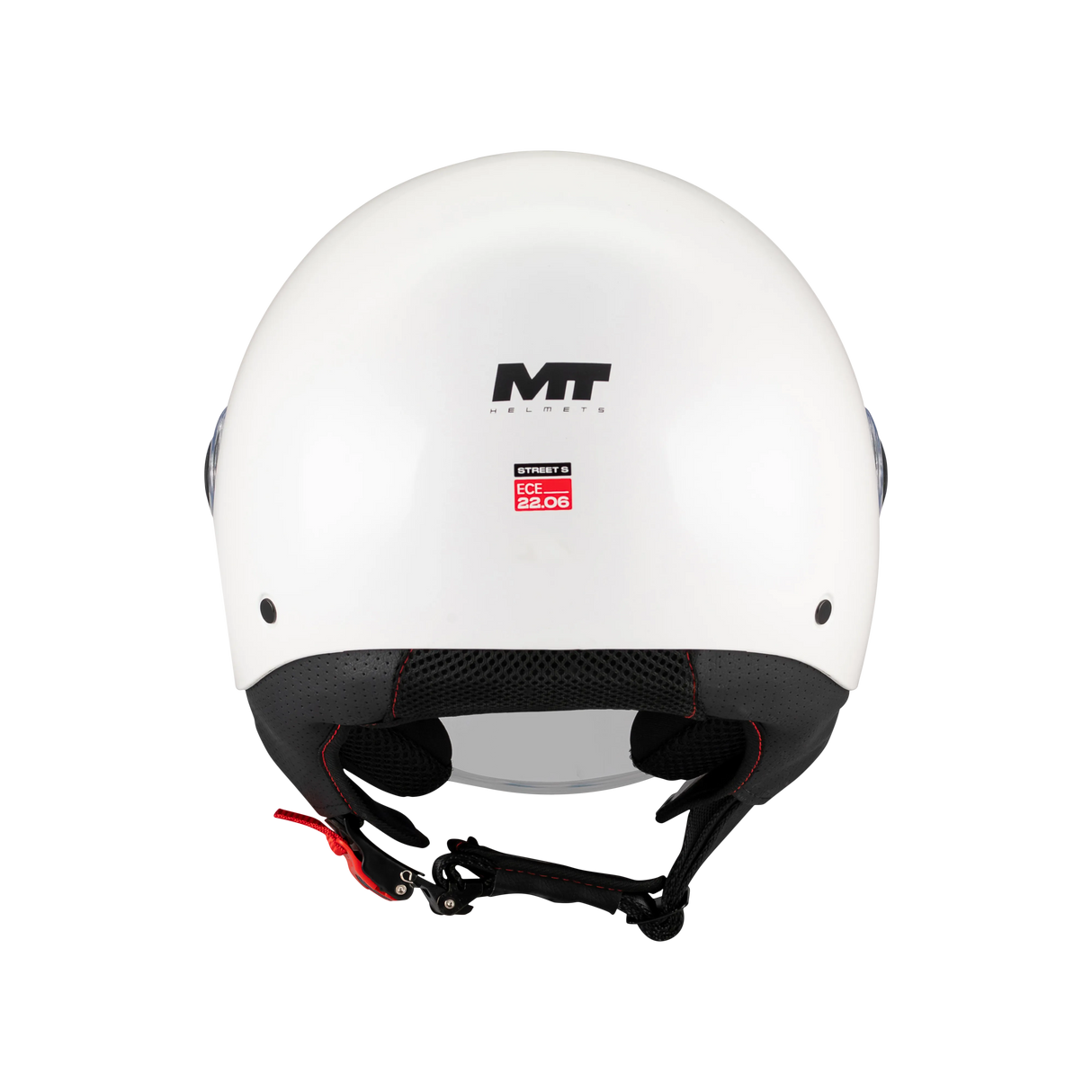 MT OF501 Street S Puree A1 Gloss White Open Face Helmet