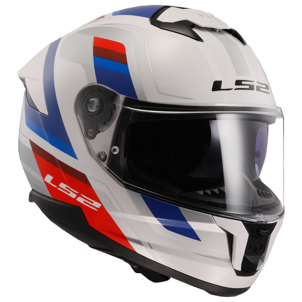 MC Auto: LS2 FF8O8 Stream II Vintage White/Blue/Red Helmet