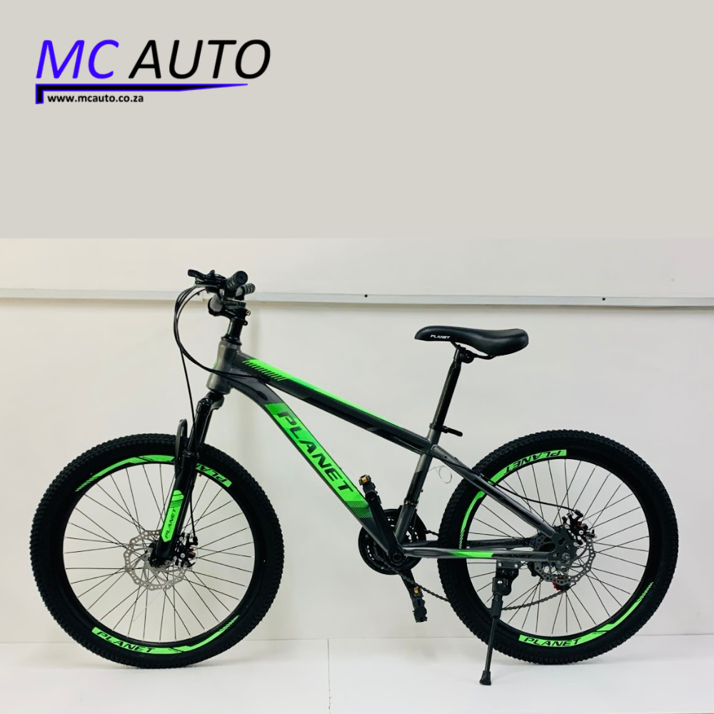 Planet Trendy MTB 24" Grey/Green Bicycle