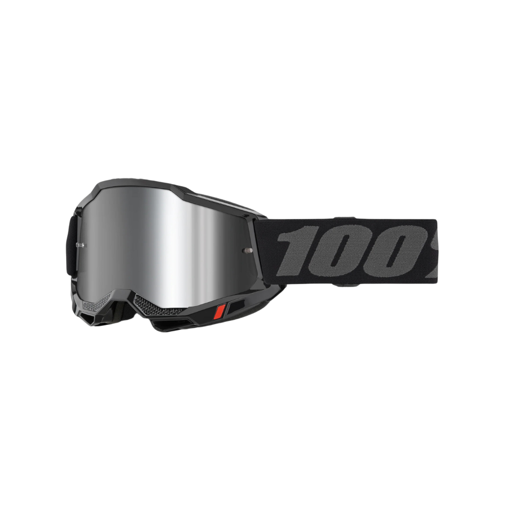 100% Accuri2 Black Silver Mirror Goggle