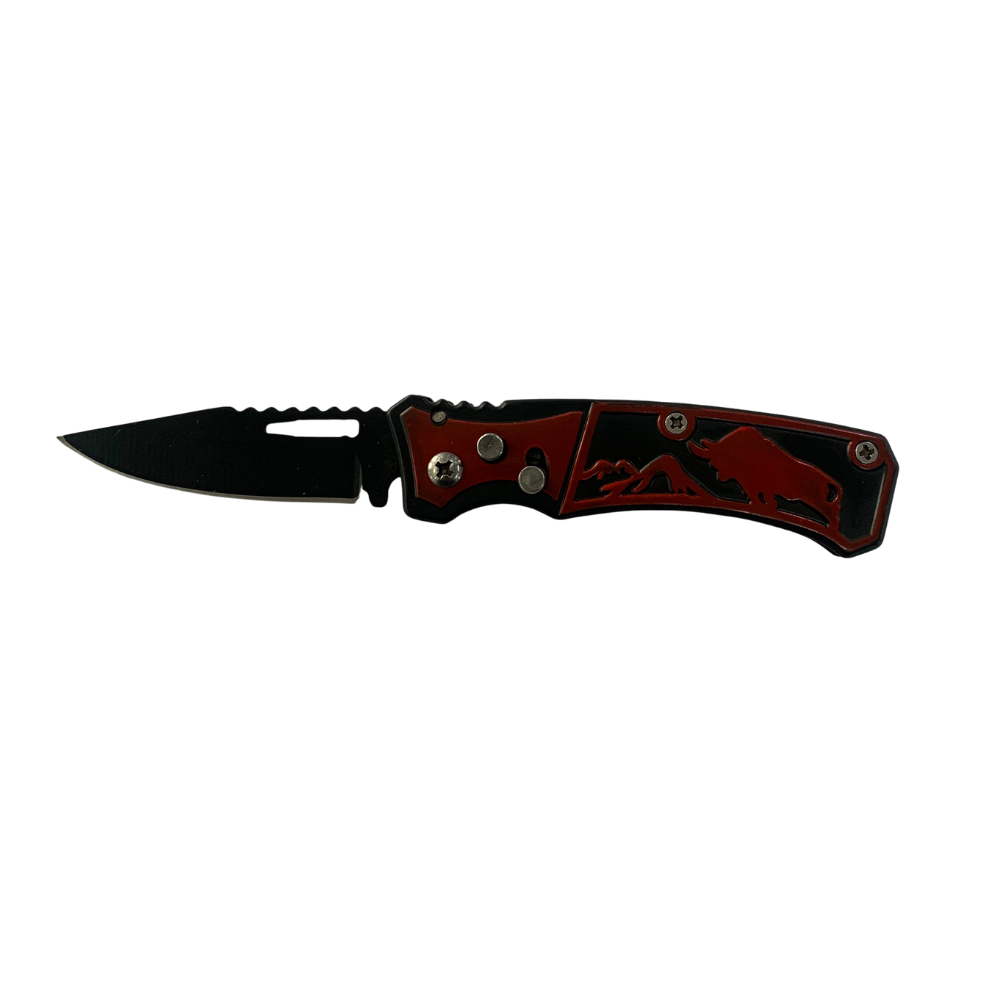 POCKET KNIFE SMALL BLACK/RED