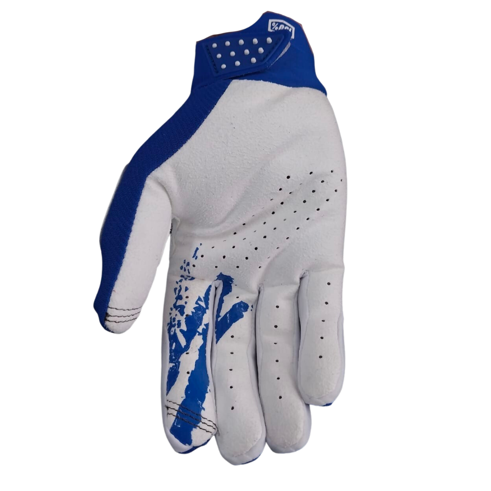 MC Auto: 100% RideFit Bonita Blue/White Gloves