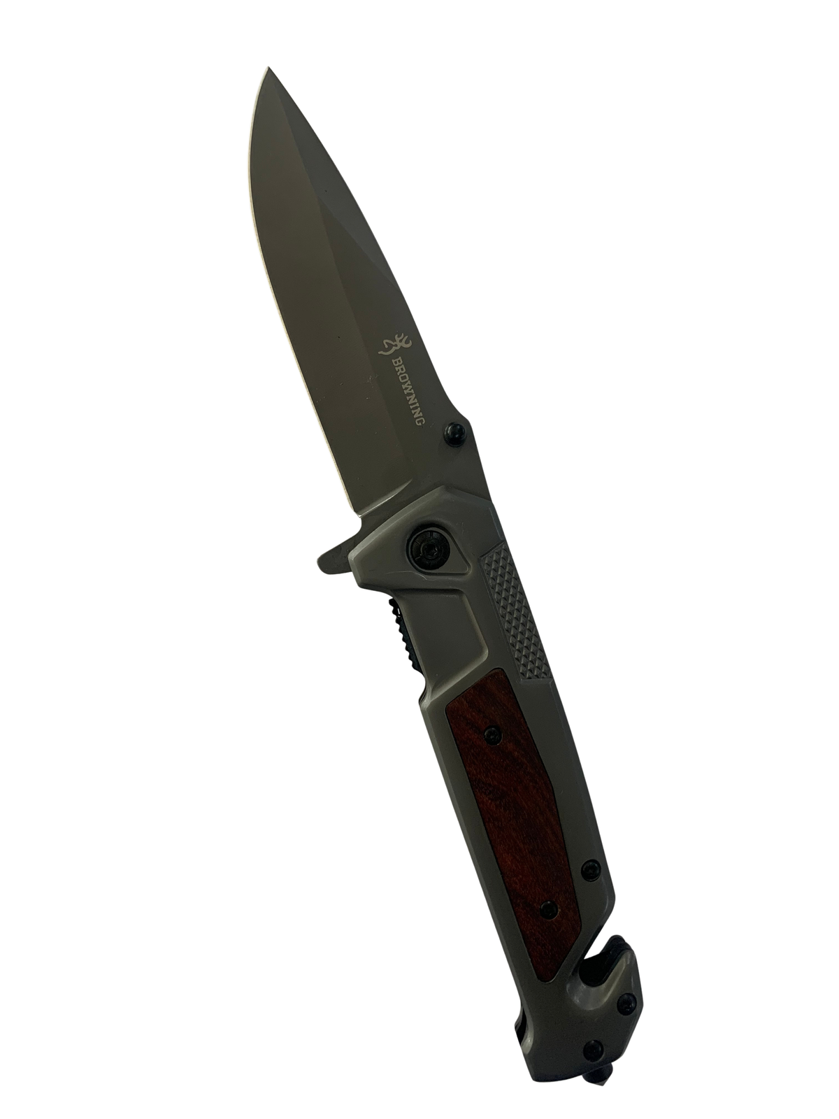 Browning DA312 Grey/ Wood Folding Knife