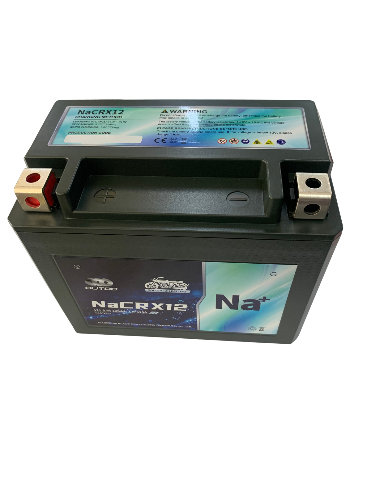 OUTDO naCRX12 Sodium – Motorcycle Battery – 12V-9Ah