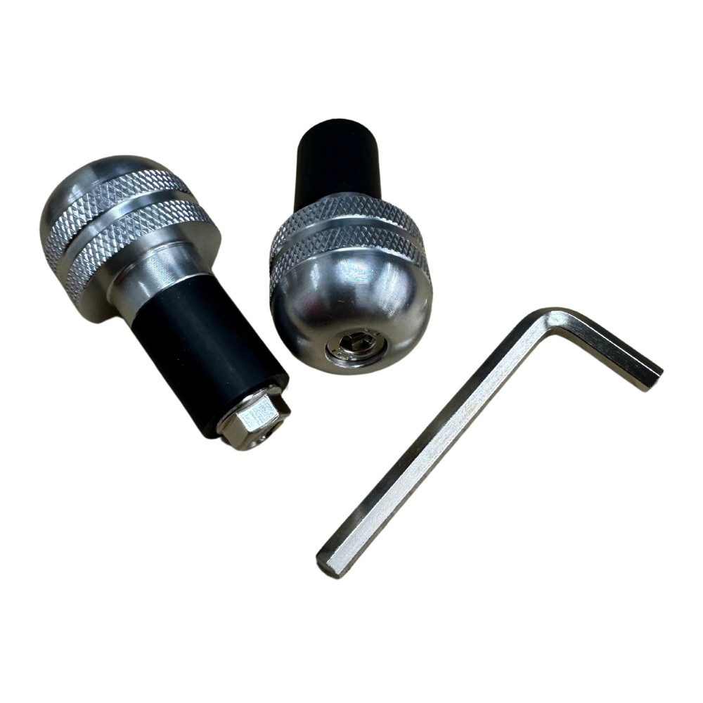 Motrix Knurled Silver Bar Ends