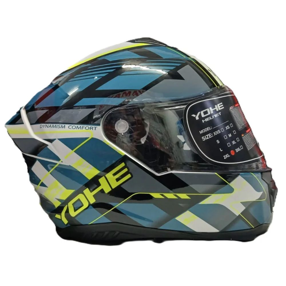 YOHE 987 Forward Gloss Turquoise/Green/Black Helmet