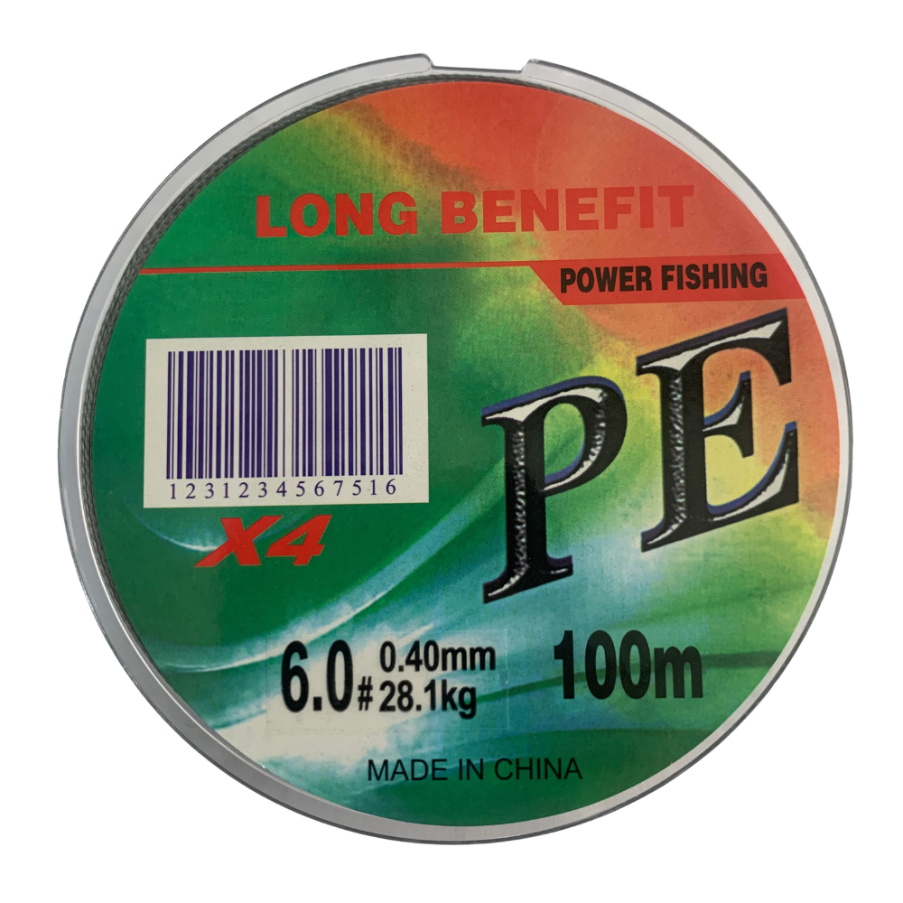 L&B X4 6.0# 62LBS Grey 100m Braid Fishing Line