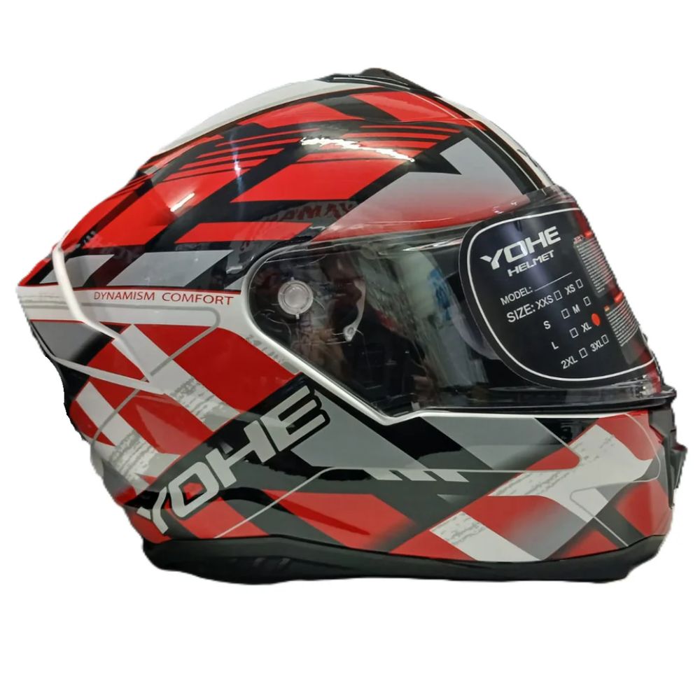 YOHE 987 Forward Gloss Red/White/Grey Helmet