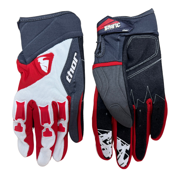 Thor Static Charcoal/Red Gloves