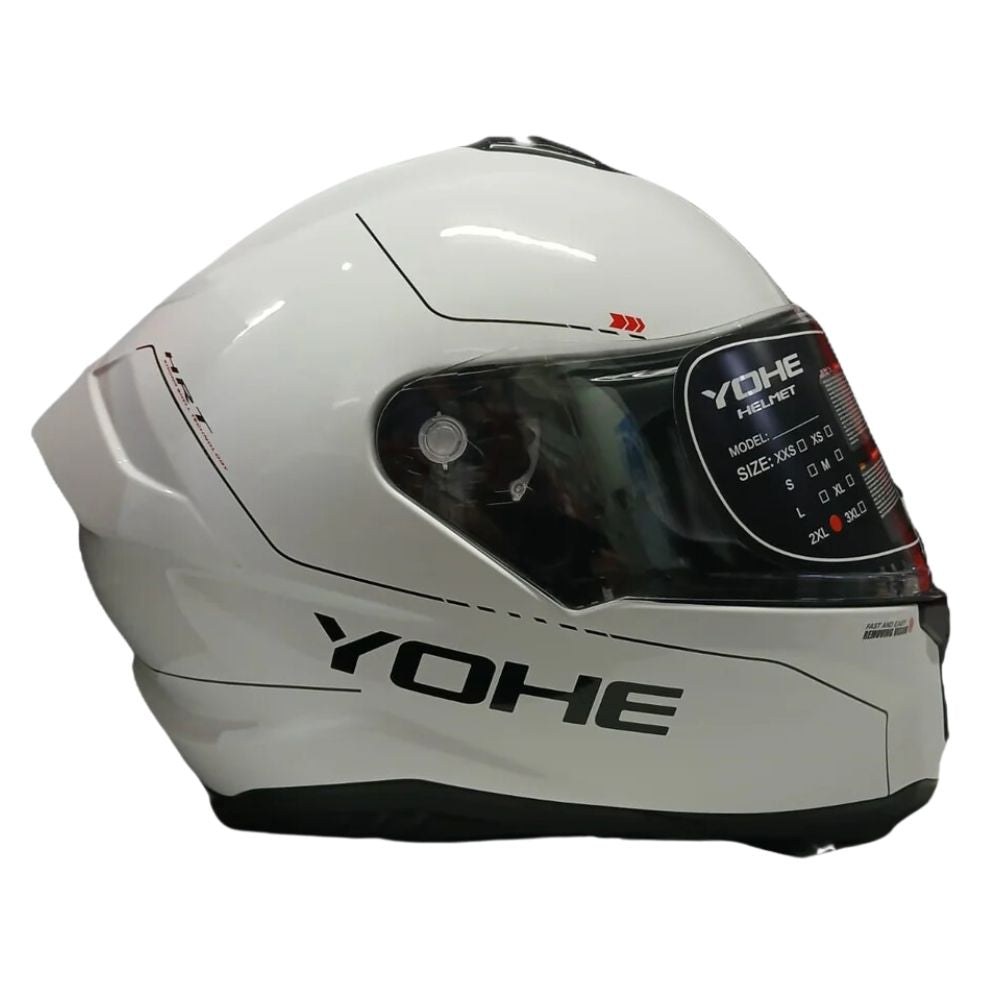 YOHE 987 Solid Gloss White Helmet