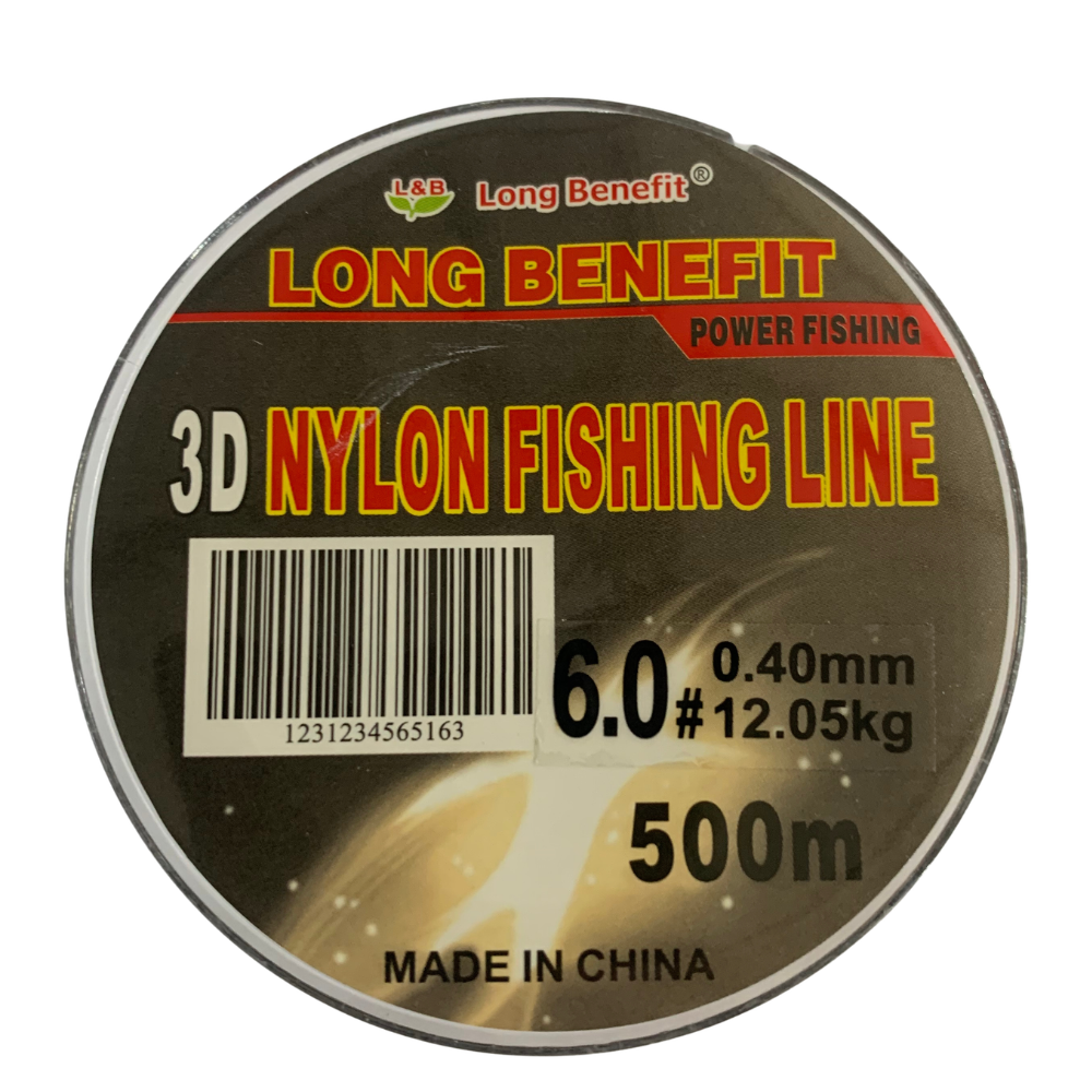 L&B 6.0# 26.5LBS Green/Black 500m Nylon Fishing Line