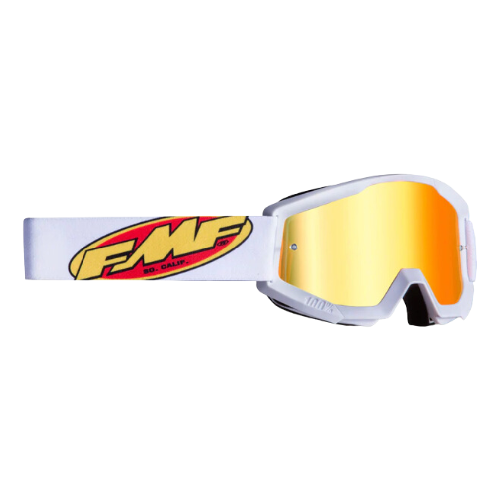 MC Auto: FMF PowerCore White Mirror Goggle