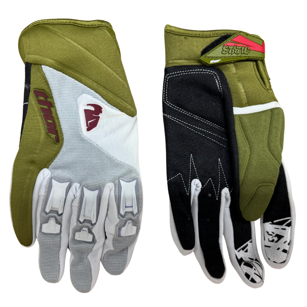 MC Auto: Thor Static Silver/Olive Gloves