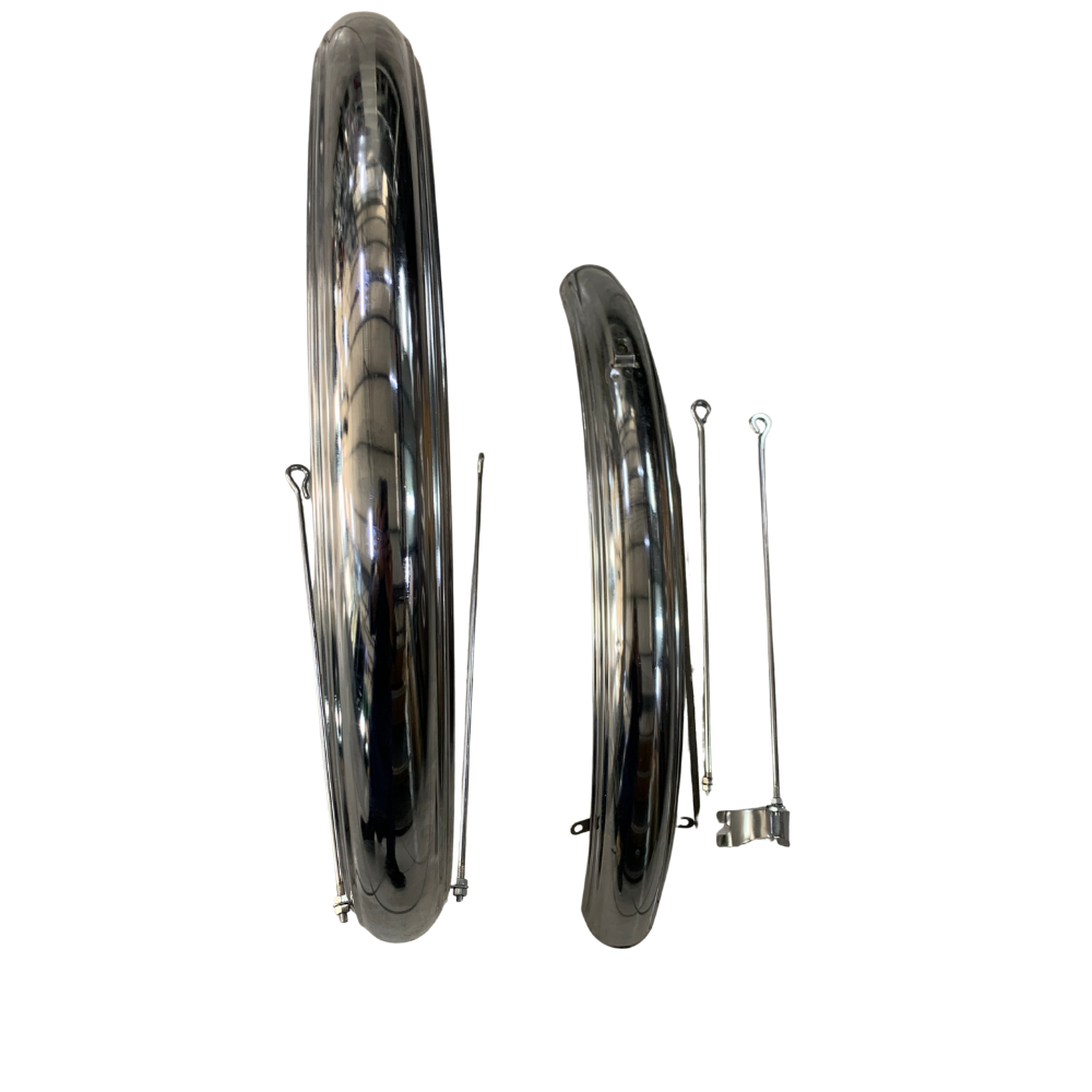 Aftermarket Chrome Plated Balloon Mud Guards