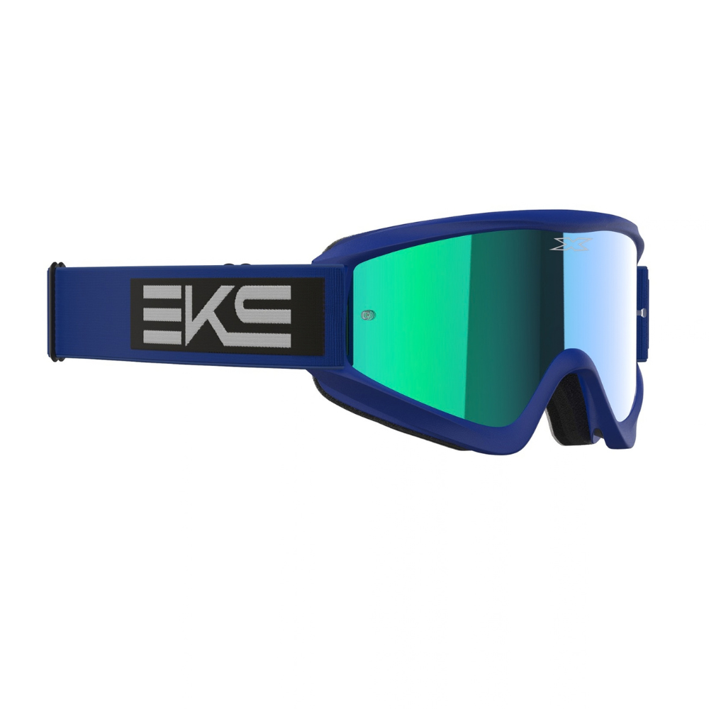 EKS Gox Flat-Out Blue/Black Blue Mirror Goggle