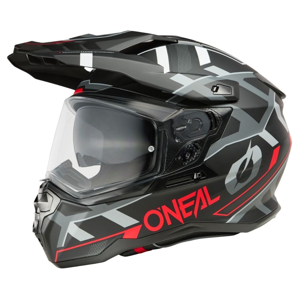 O'Neal D-SRS Square V.22 Black/Red/Grey Helmet