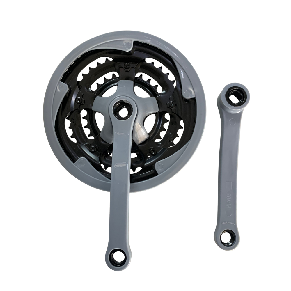 Aftermarket Triple Chain Wheel Set Alloy 18S Grey PVC Q/L