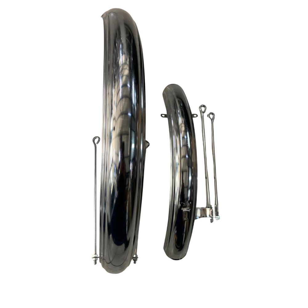Aftermarket Chrome Plated Balloon Mud Guards