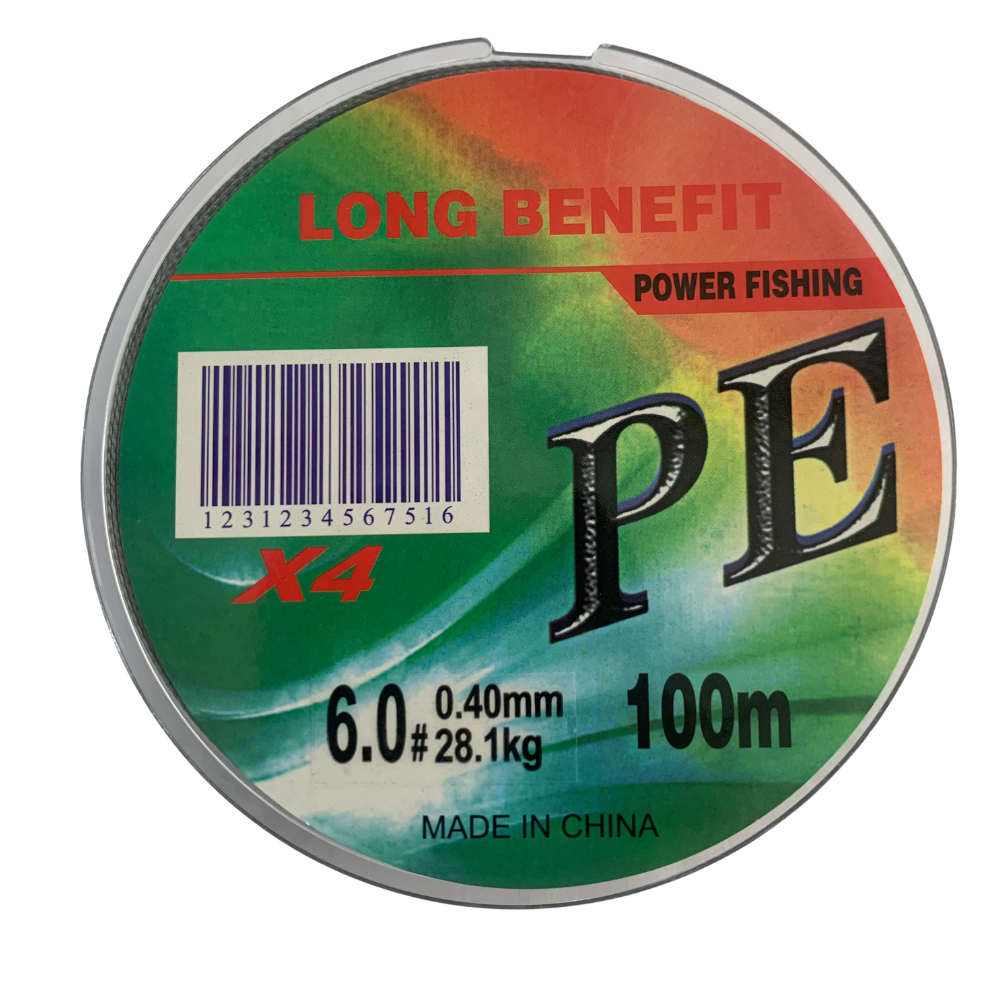 L&B X4 6.0# 62LBS Green 100m Braid Fishing Line