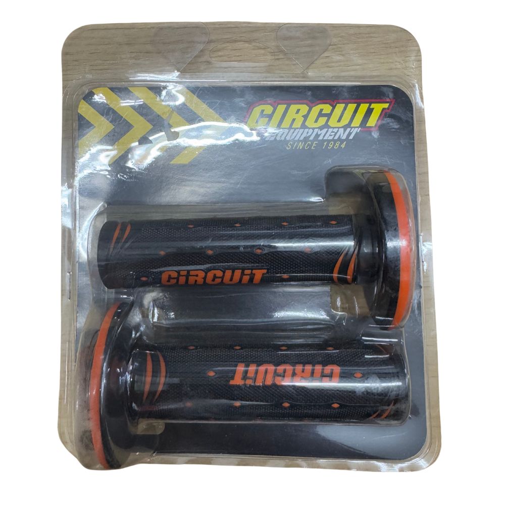 Circuit Equipment Jupiter Black/Orange Racing Grips