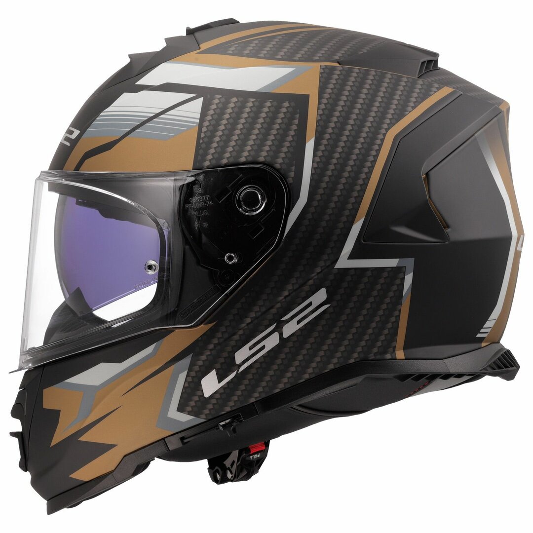 LS2 FF800 Storm II Track Matt Black/Gold Helmet