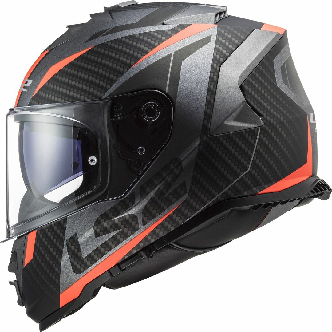 LS2 FF800 Storm II Racer Matt Titanium/Orange Helmet