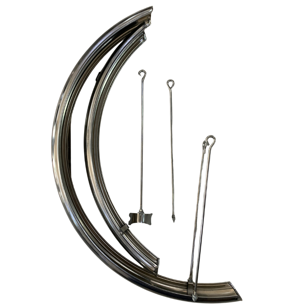 Aftermarket Chrome Plated Balloon Mud Guards