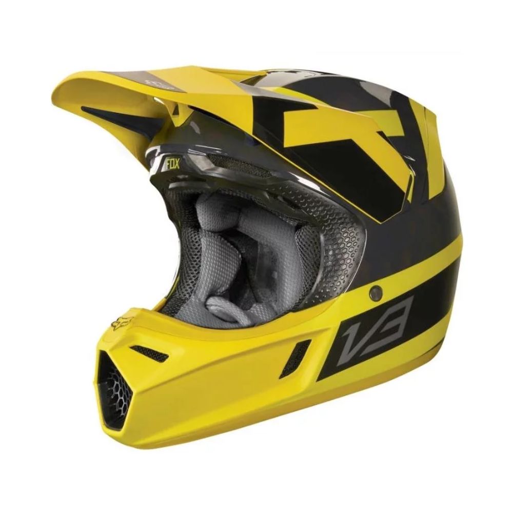 Fox V3 Preest Dark Yellow Helmet