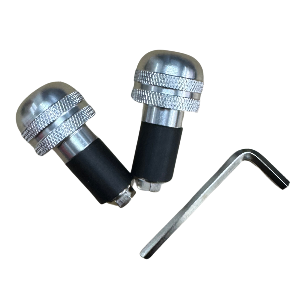 Motrix Knurled Silver Bar Ends