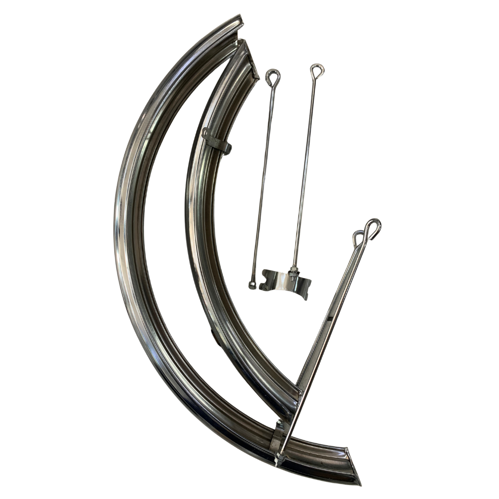 Aftermarket Chrome Plated Balloon Mud Guards