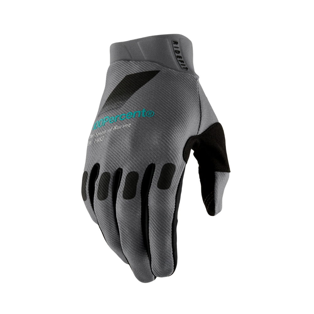 MC Auto: 100% Ridefit Petrol Grey Gloves