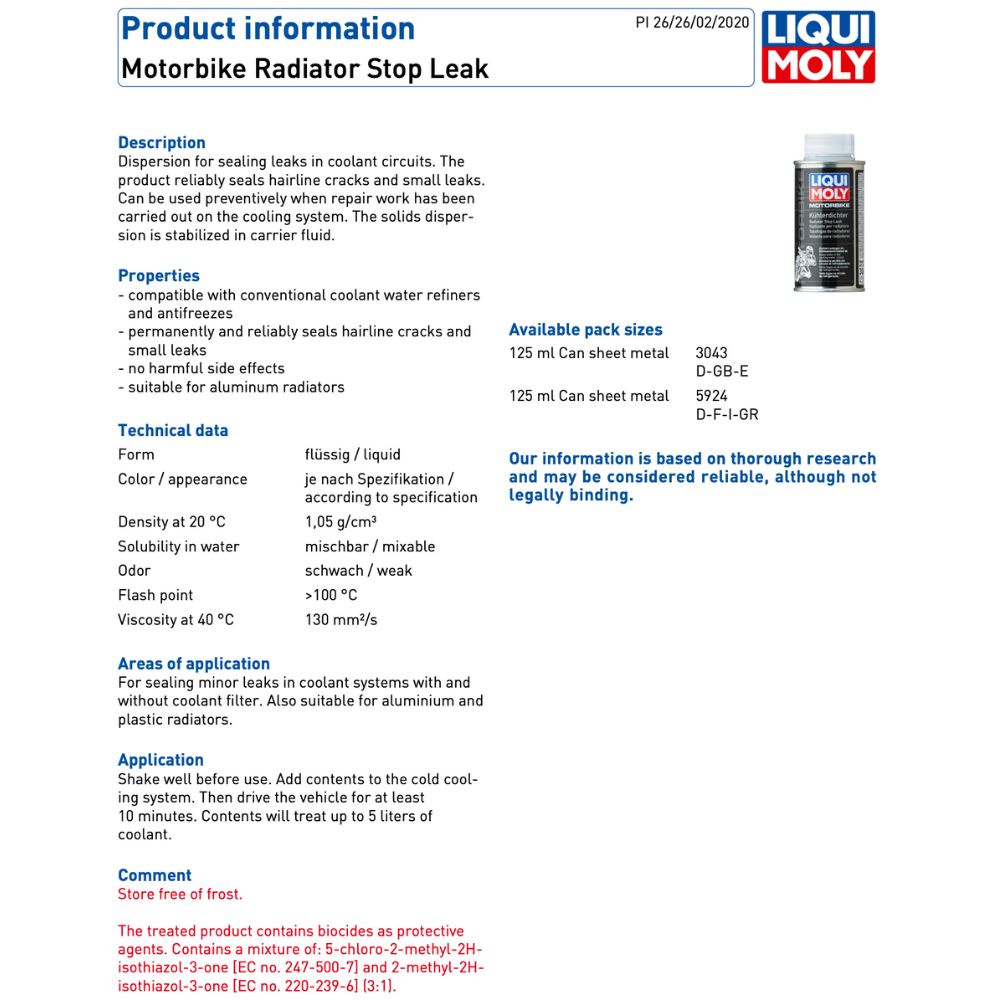 Liqui Moly Motorbike Radiator Stop Leak