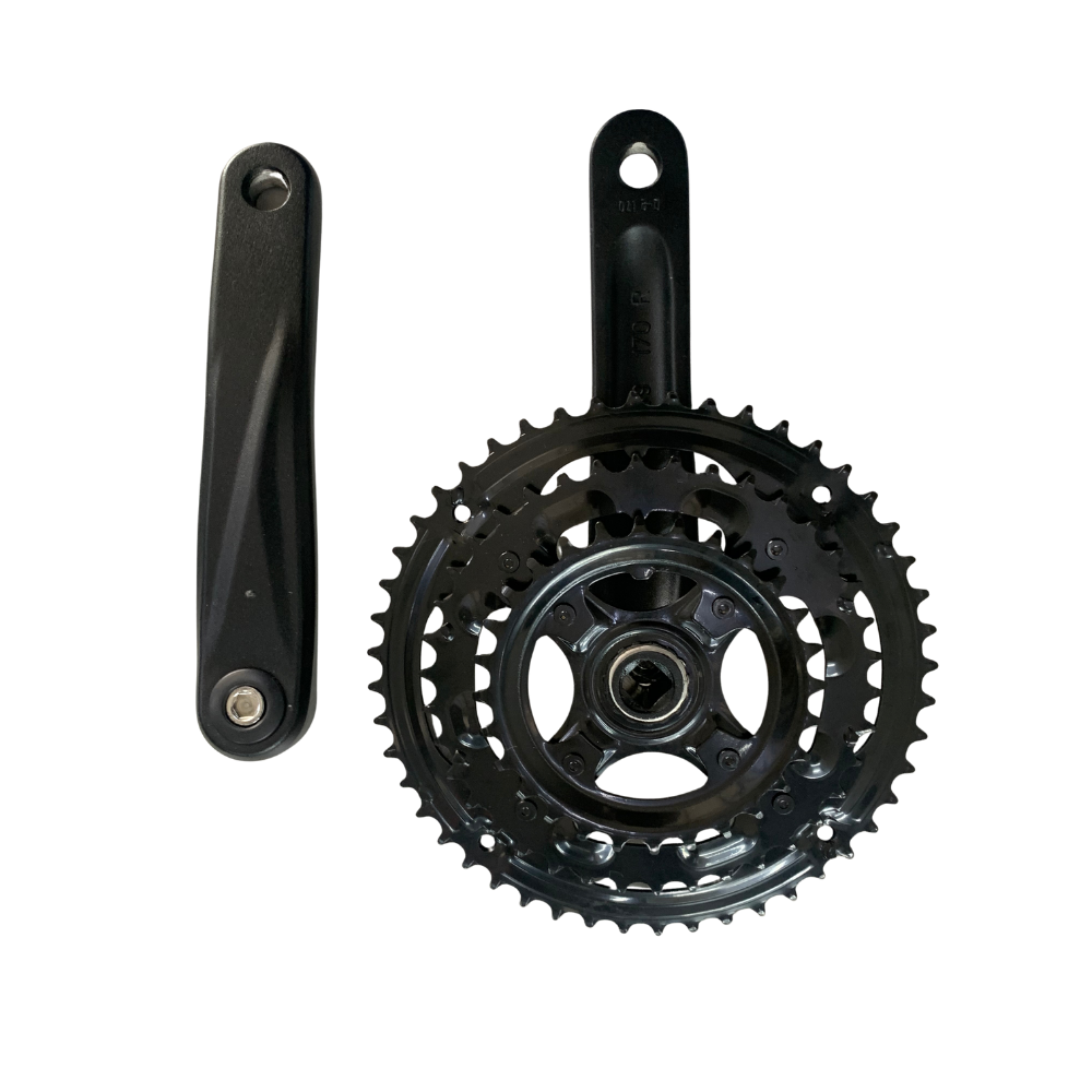 Aftermarket Triple Chain Wheel Set Alloy 28/38/48T 18S Black