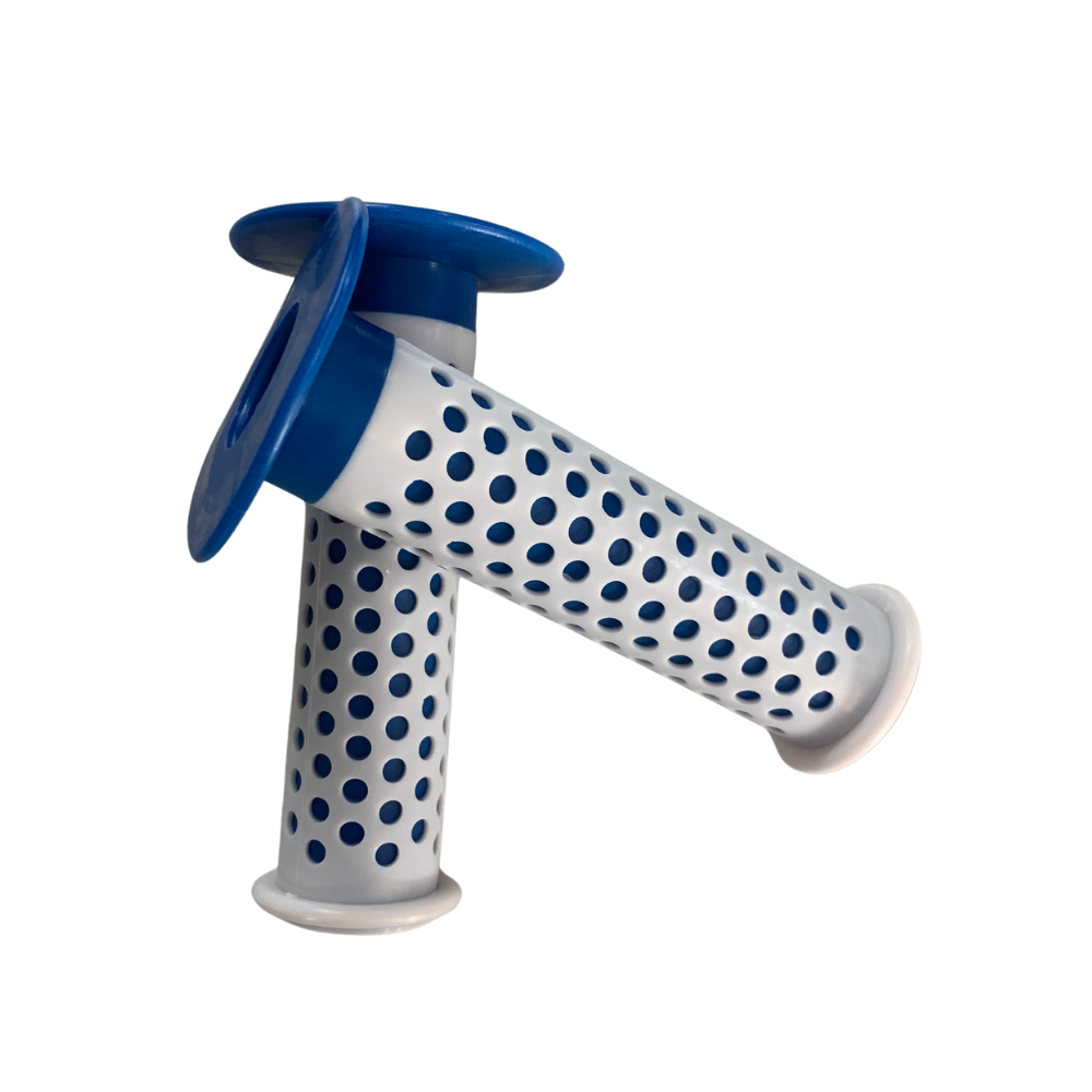 Aftermarket BMX Ocley Blue/ White Grips