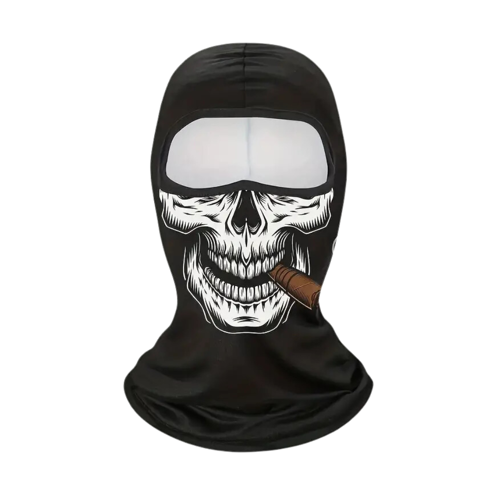 MCA Balaclava White Ghost Skull With Cigar Face Mask