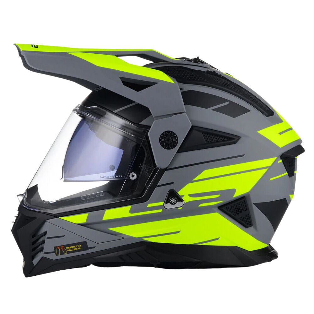 LS2 MX702 Pioneer II Namib Matt Grey/Hi-Vis Yellow Helmet