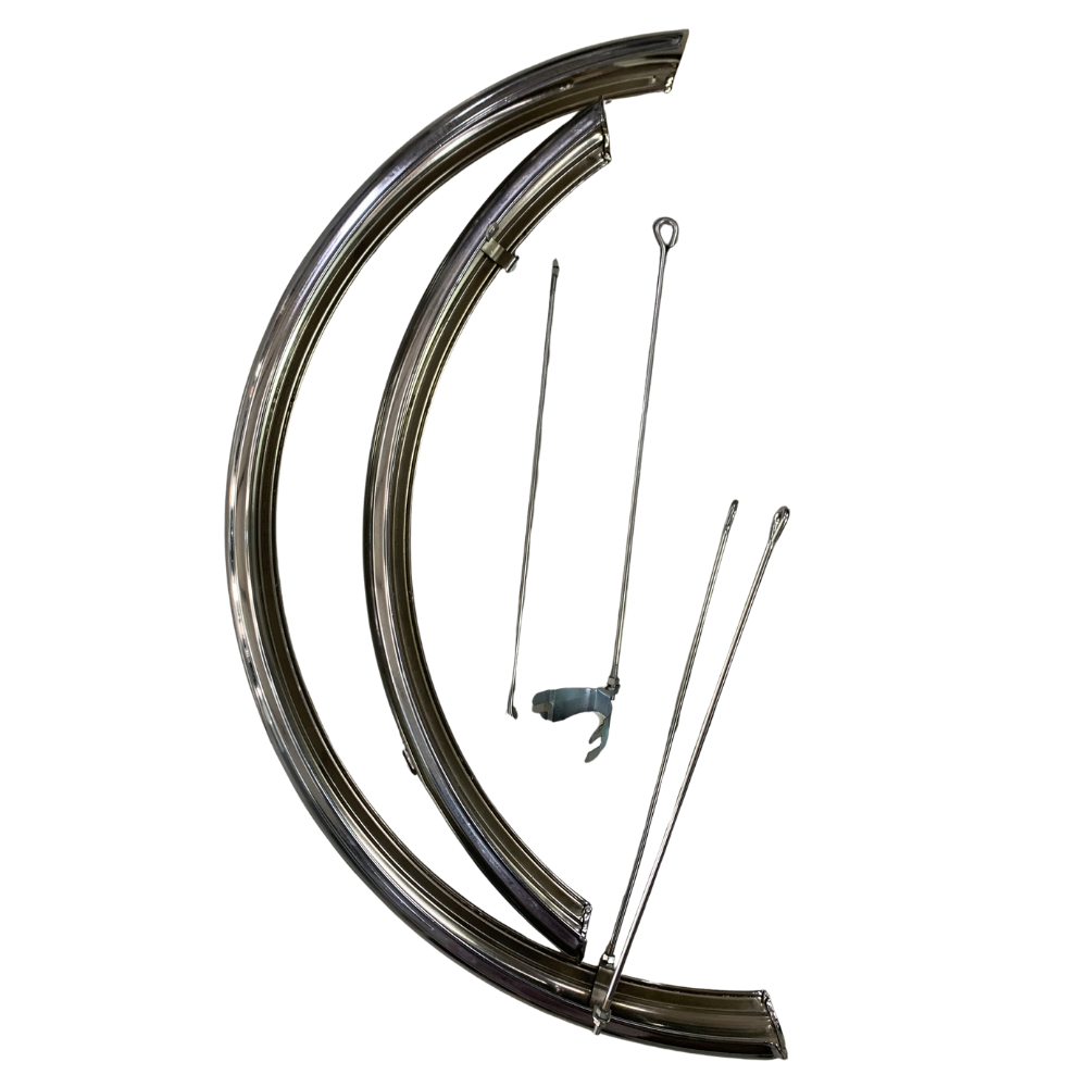 Aftermarket Chrome Plated Balloon Mud Guards
