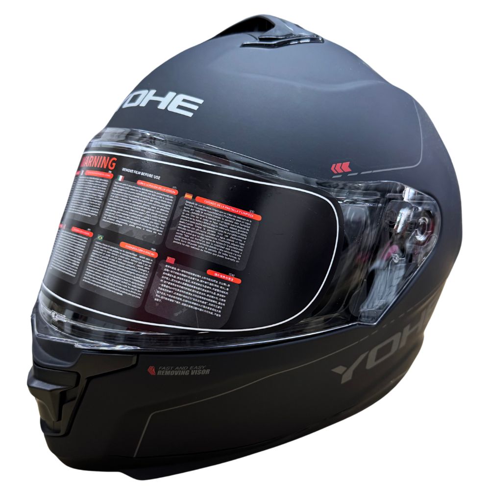 YOHE 987 Solid Matt Black Helmet