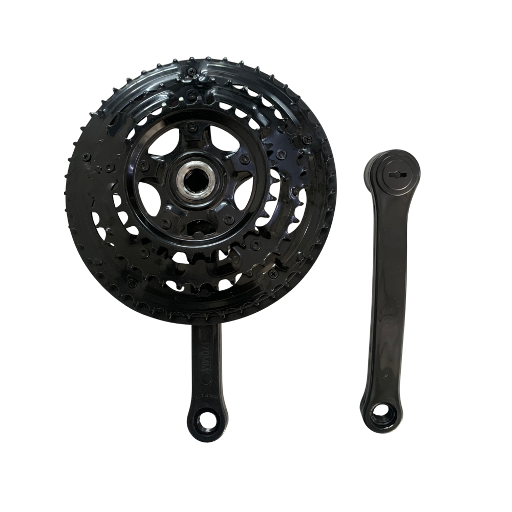 Aftermarket Triple Chain Wheel Set Alloy 18S Black PVC Q/L