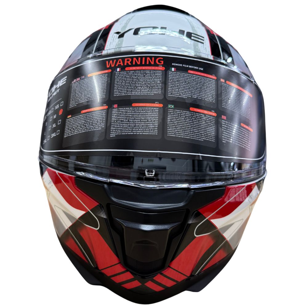 YOHE 987 Forward Gloss Red/White/Grey Helmet