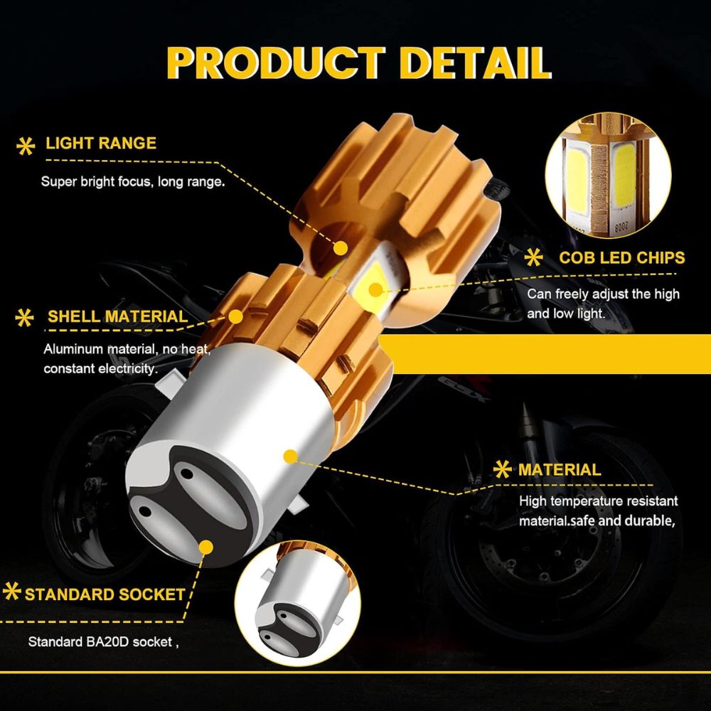 Aftermarket BA20 LED Headlight Bulb