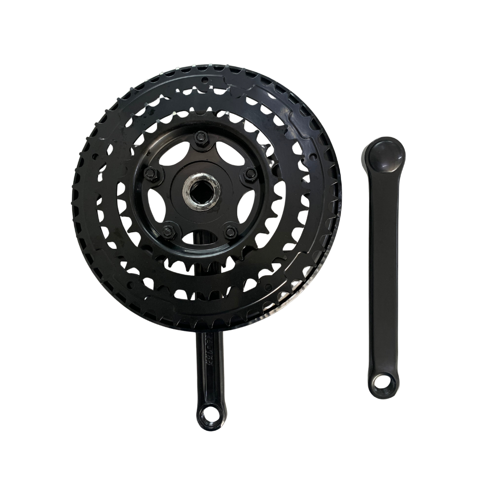 Aftermarket Triple Chain Wheel Set Alloy 18S Black Steel Q/L
