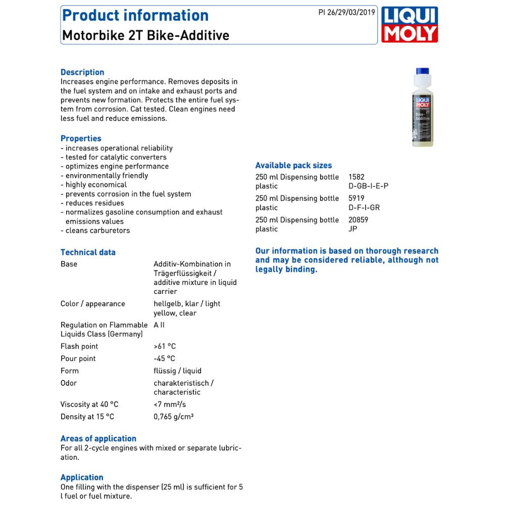 Liqui Moly Motorbike 2T Bike Additive