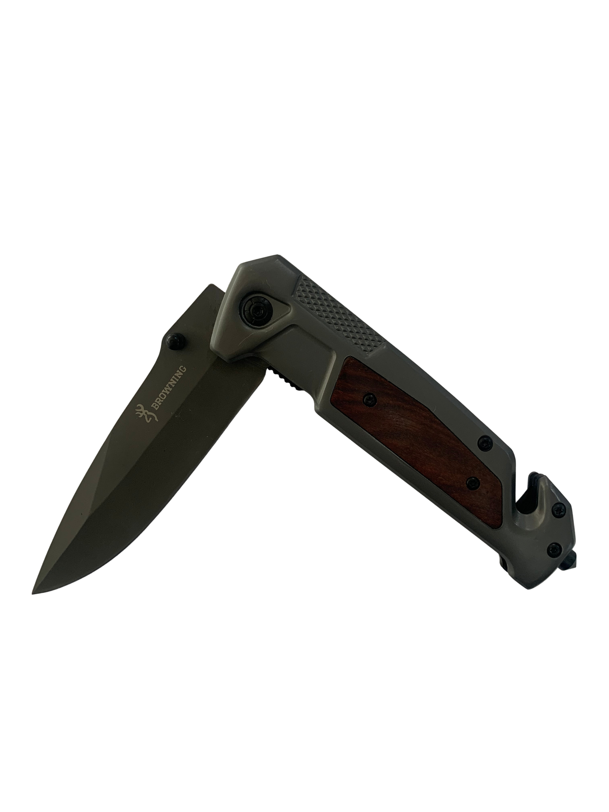 Browning DA312 Grey/ Wood Folding Knife