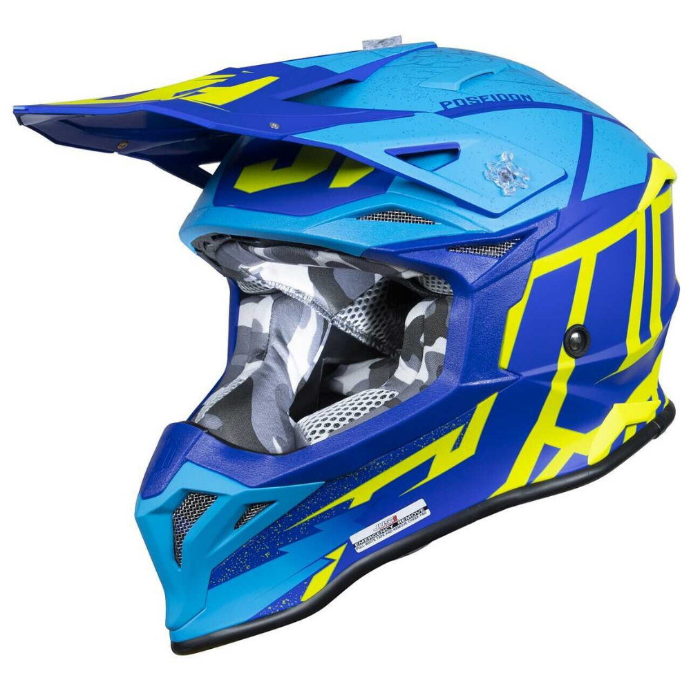MC Auto: Just 1 J39 Poseidon Fluo Yellow/Blue Helmet