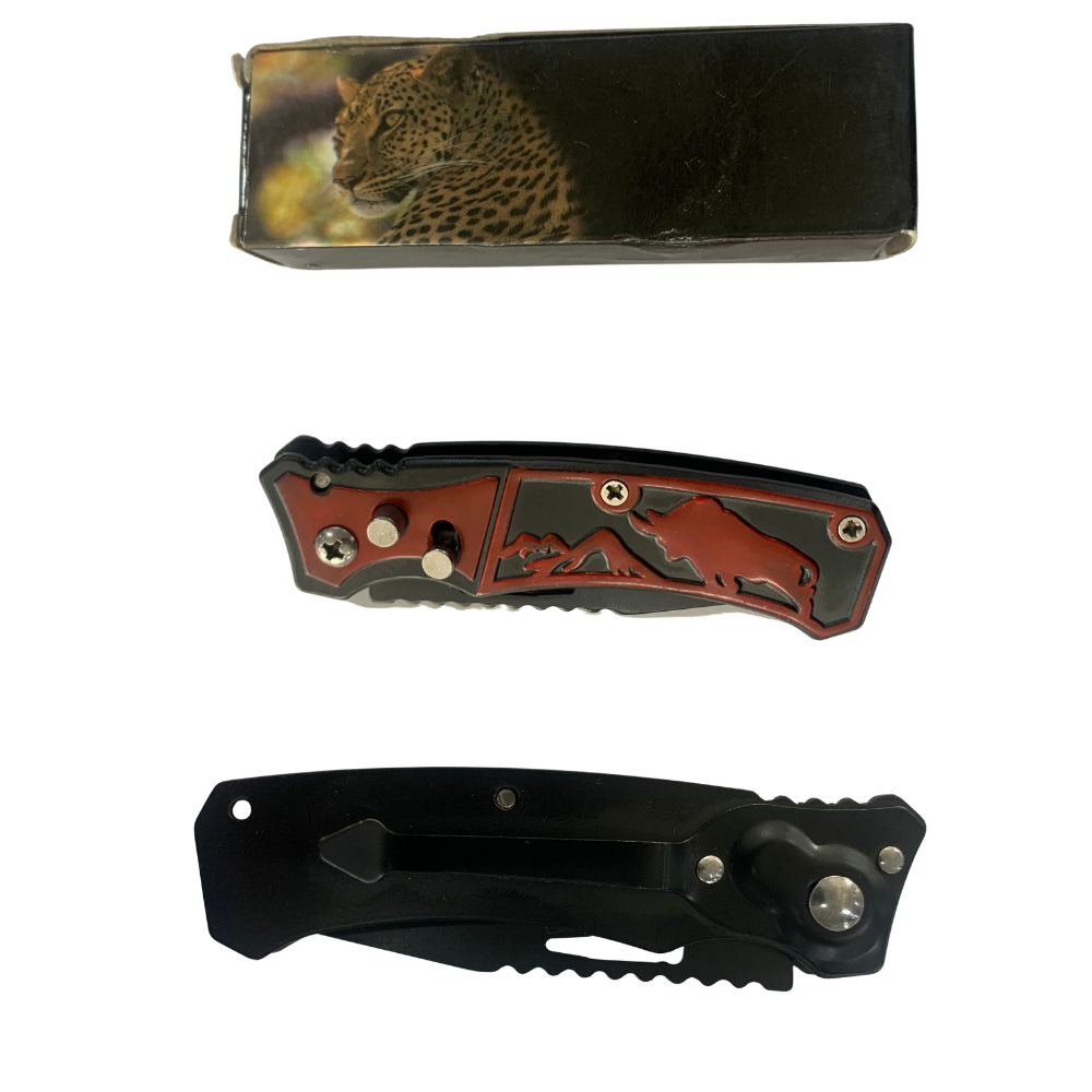 POCKET KNIFE SMALL BLACK/RED