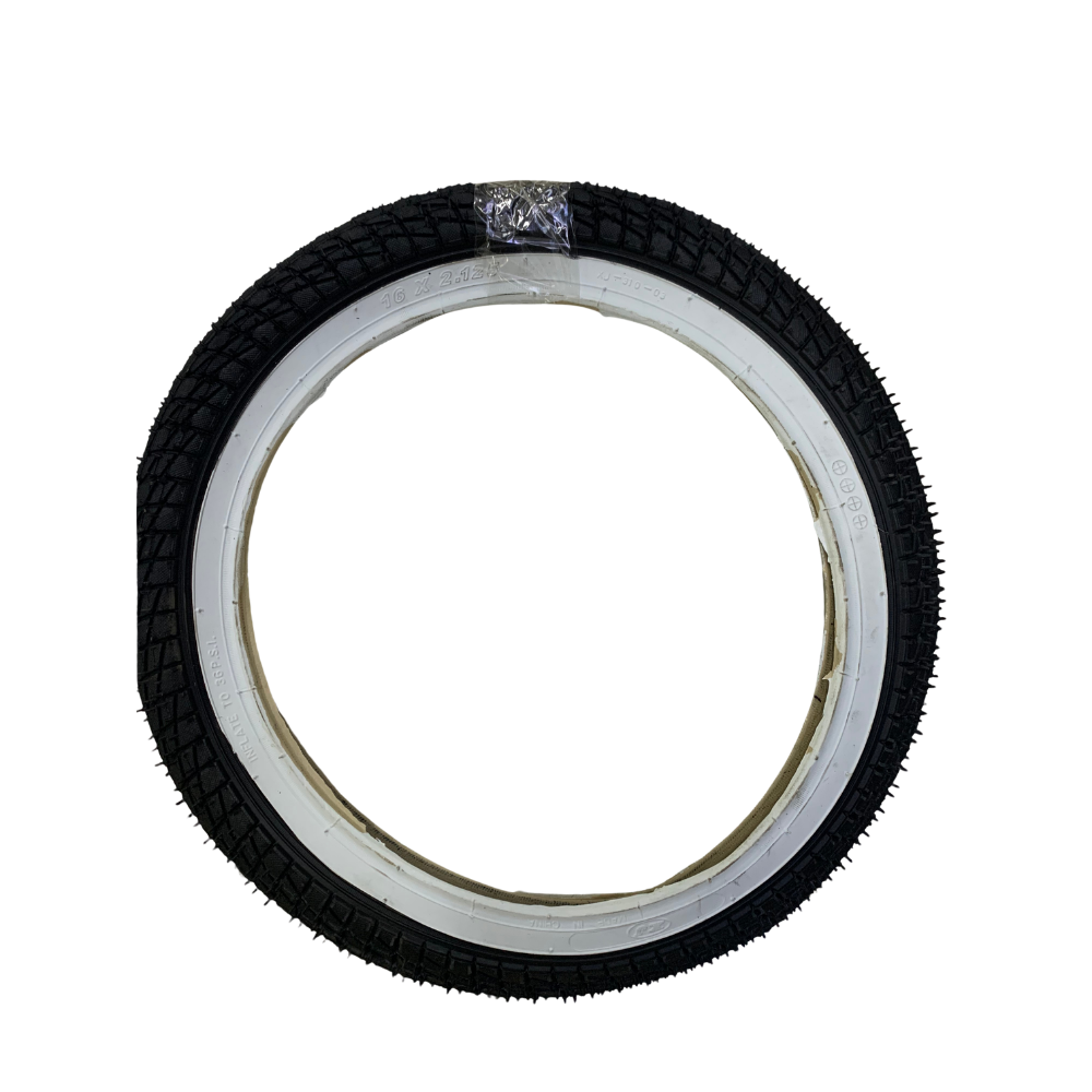 V-Slick Bicycle White Wall Tyre - 16x2.125